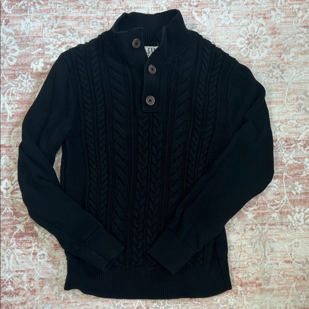 GAP Kids Black Cable Knit Sweater